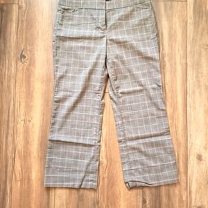 Express plaid capri slacks.